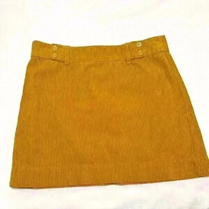 Ann Taylor LOFT Skirt Womens 6 Mustard Corduroy